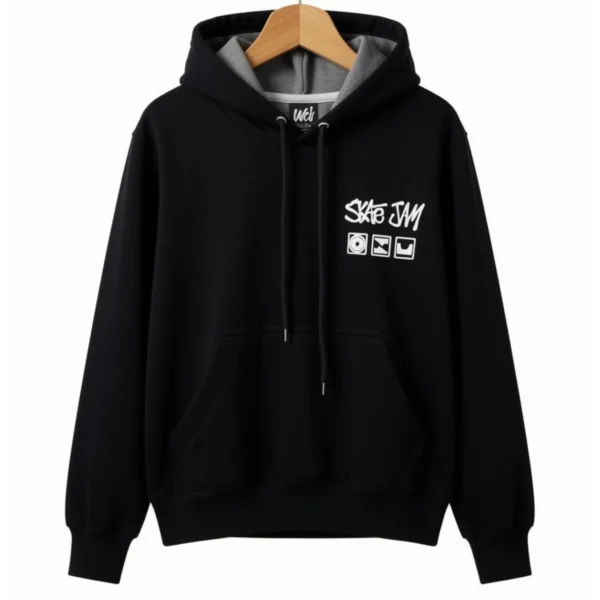Buzo Capucha Skate Jam Negro