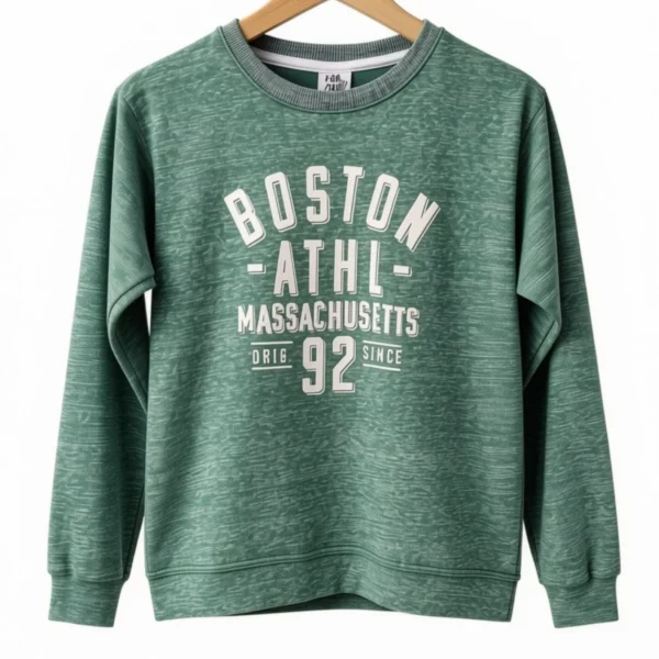 Buzo Boston Verde Jaspeado