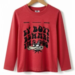 Remera Perro Ey boy! Roja