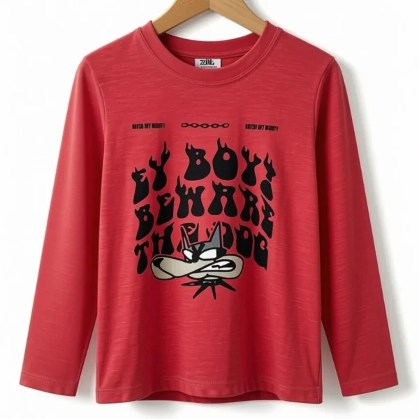 Remera Perro Ey boy! Roja