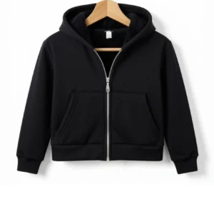 Campera con Piel Negra