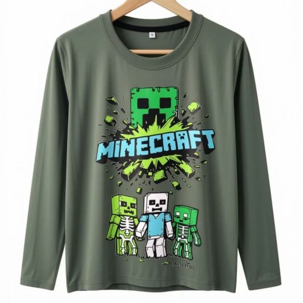Remera Minecraft Verde