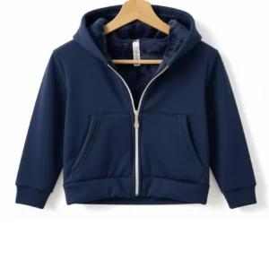 Campera con Piel Azul