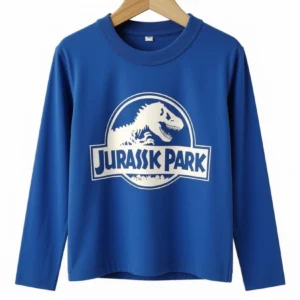 55 Remera Jurassic Park Azul