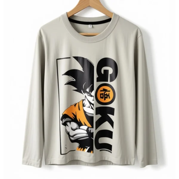 Remera Goku Gris