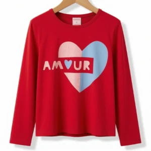 Remera Corazón Amour Roja