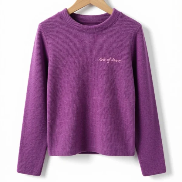 Remera Lanilla Love Lila