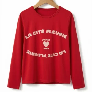 Remera Paris Corazón Roja