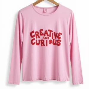 78 Remera Creative and Curious Rosa