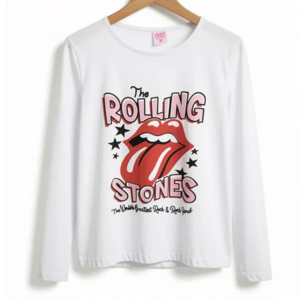 Remera Rolling Blanca