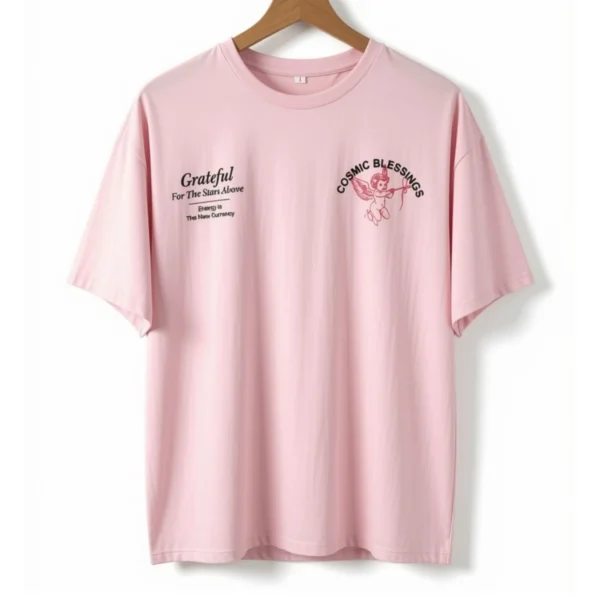 Remera Grateful  Rosa