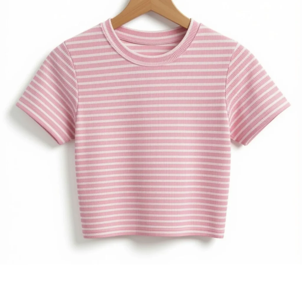 Remera Rayada Rosa