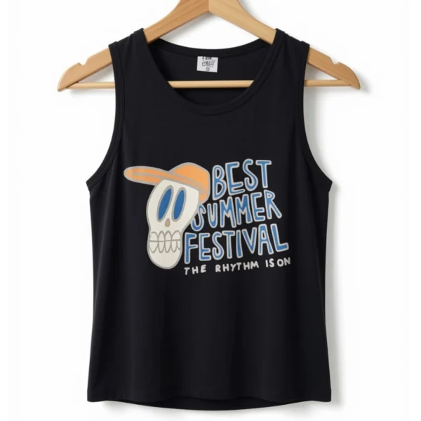 Musculosa Calavera Best Summer Negra