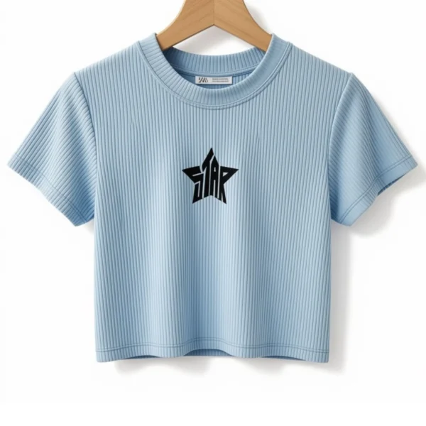 Remera Star Celeste