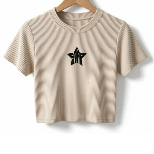 Remera Star Beige