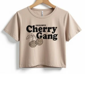 Remera Cherry Gang Beige