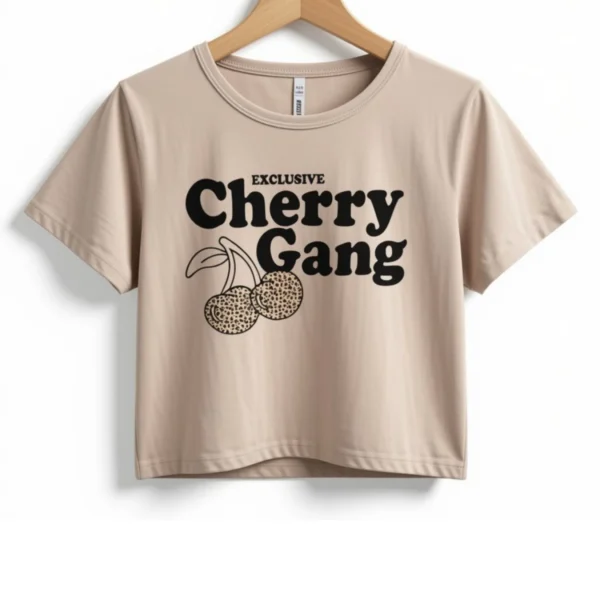 Remera Cherry Gang Beige