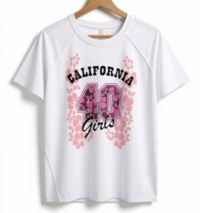 Remera California 40 Blanca