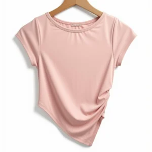 Remera Frunce y Pico Rosa