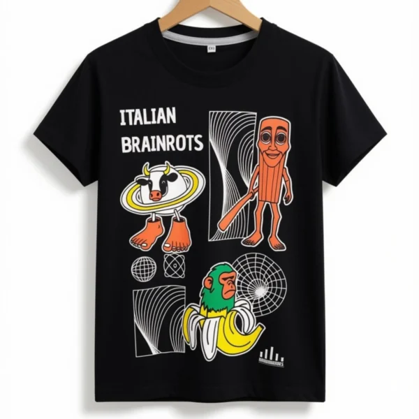 Remera Brainrots Negra