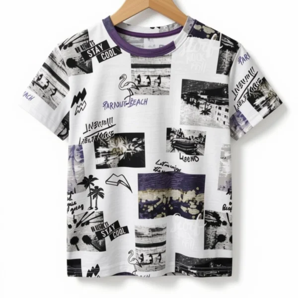 Remera Paradise Beach Blanca