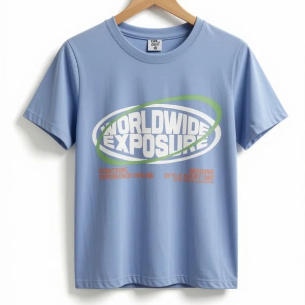 Remera World Wide Exposure Celeste