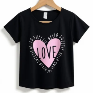 202 Remera Love Negra