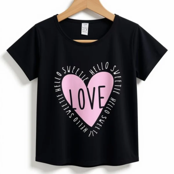 Remera Love Negra
