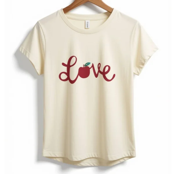 Remera Love Manzana Amarilla