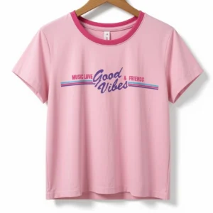 207 Remera Good Vibes Rosa