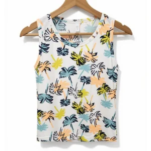 Musculosa Palmeras Blanca