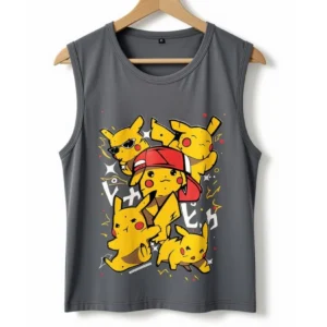 Musculosa Pikachu Gris