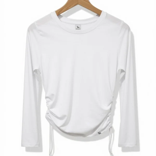 Remera Frunce Blanca