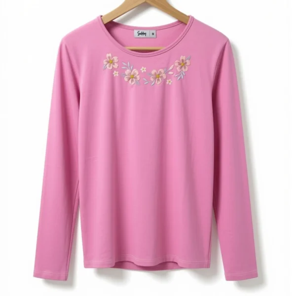 Remera Flores Rosa