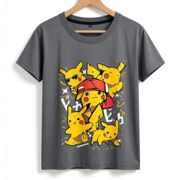 Remera Pikachu Gris