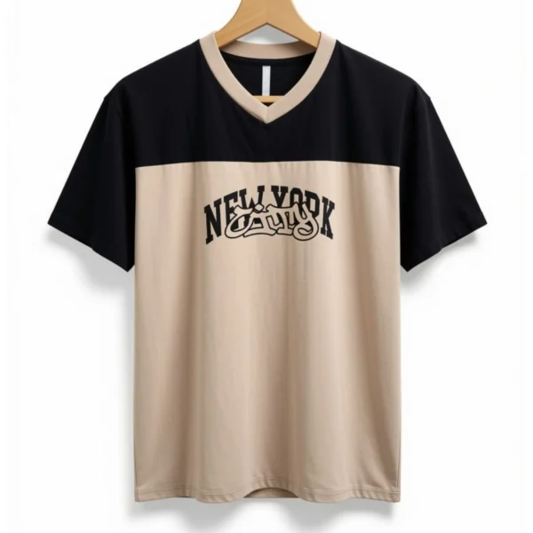 Remera New York Beige