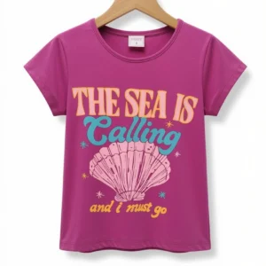 Remera The Sea Is Calling Fucsia