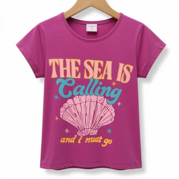 Remera The Sea Is Calling Fucsia