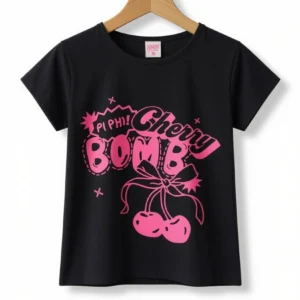 Remera Cherry Negra