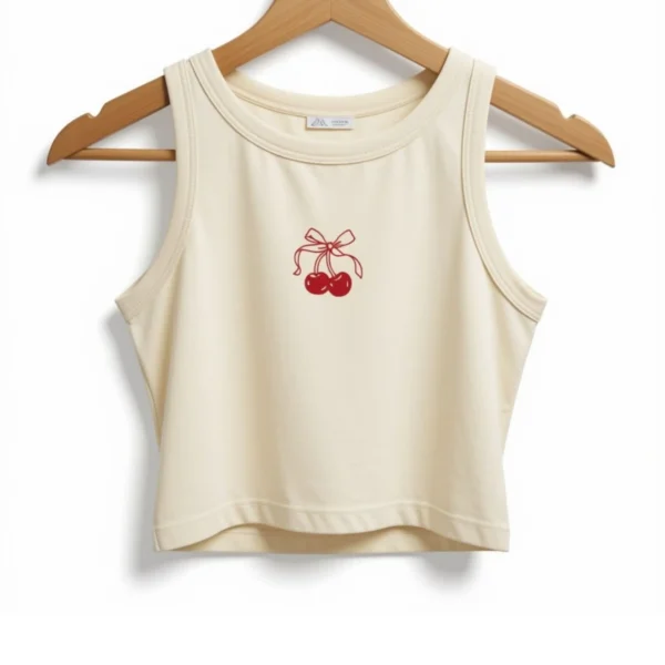 Musculosa Cereza Amarillo Pastel