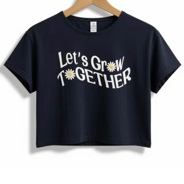 Remera Let´s Grow Together Negra