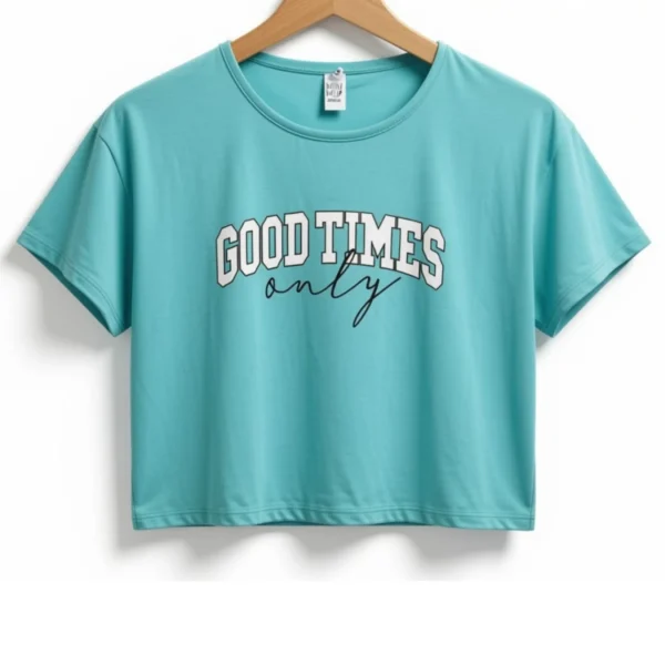 Remera Good Times Celeste