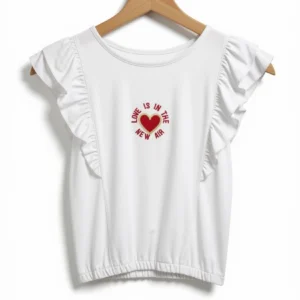 Remera Love Is In The Air Blanca Volado