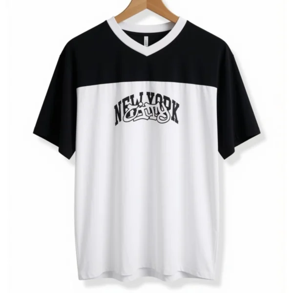 Remera New York Blanca y Negra