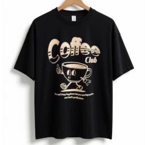 Remera Coffee Club Negra