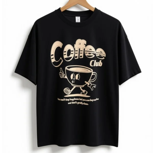 Remera Coffee Club Negra