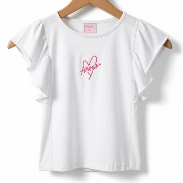 Musculosa Amour Blanca Volados