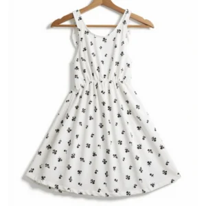 254 Vestido Blanco Flores