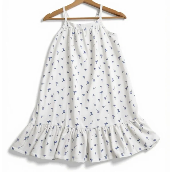 Vestido Solero Blanco Flores