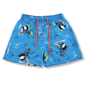 294 Short de Baño Esqueleto Surf Celeste